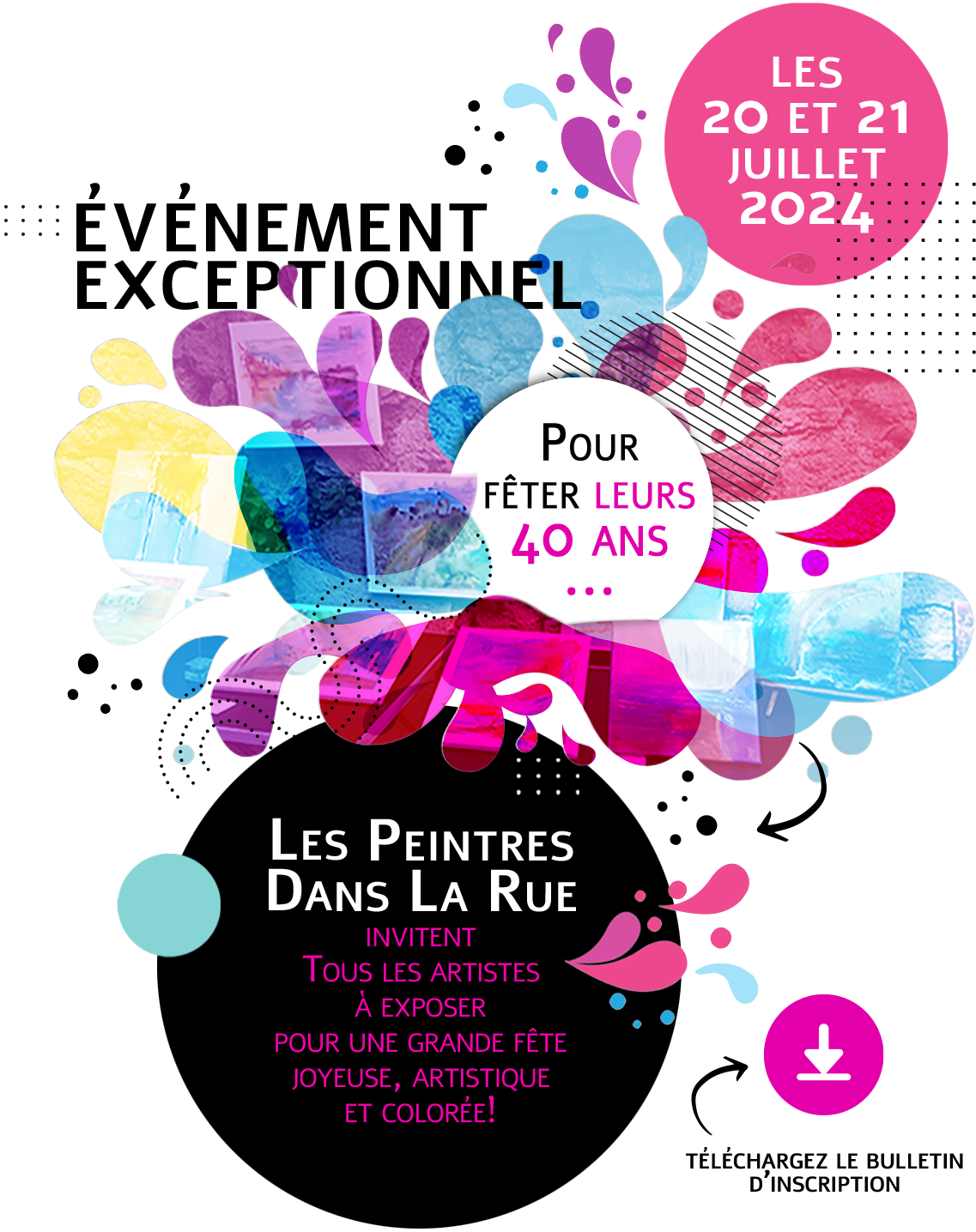 Association Les Peintres dans la Rue à Mollans sur Ouvèze : l'association fête ses 40 ans les 20 et 21 juillet 2024